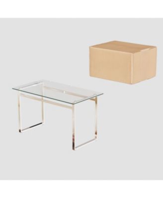 Streamdale 51" Modern Minimalist Glass Dining Table for 4-6 with Tempered Glass & Chrome Legs