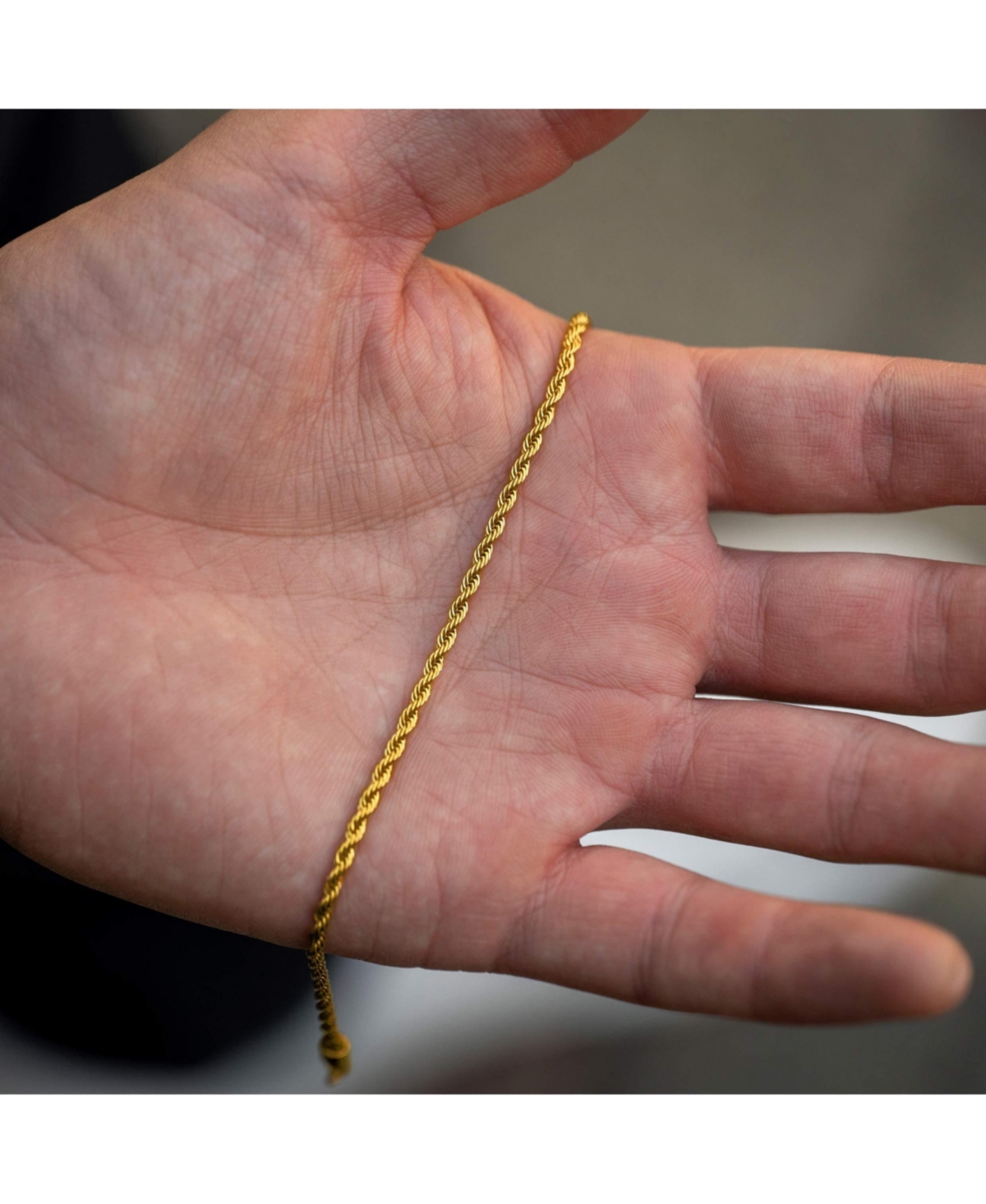 Vincero Rope Bracelet - 3mm - Gold