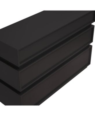 Streamdale 6-Drawer Black Dresser, Modern Wide Storage Chest (SKU:W757P235728