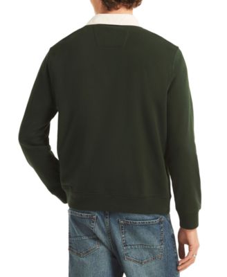 Men's Regular-Fit Kangaroo Pocket Polo Sweatshirt