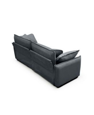 Modern Grey Corduroy Two-Piece 2-Seater Sofa Set