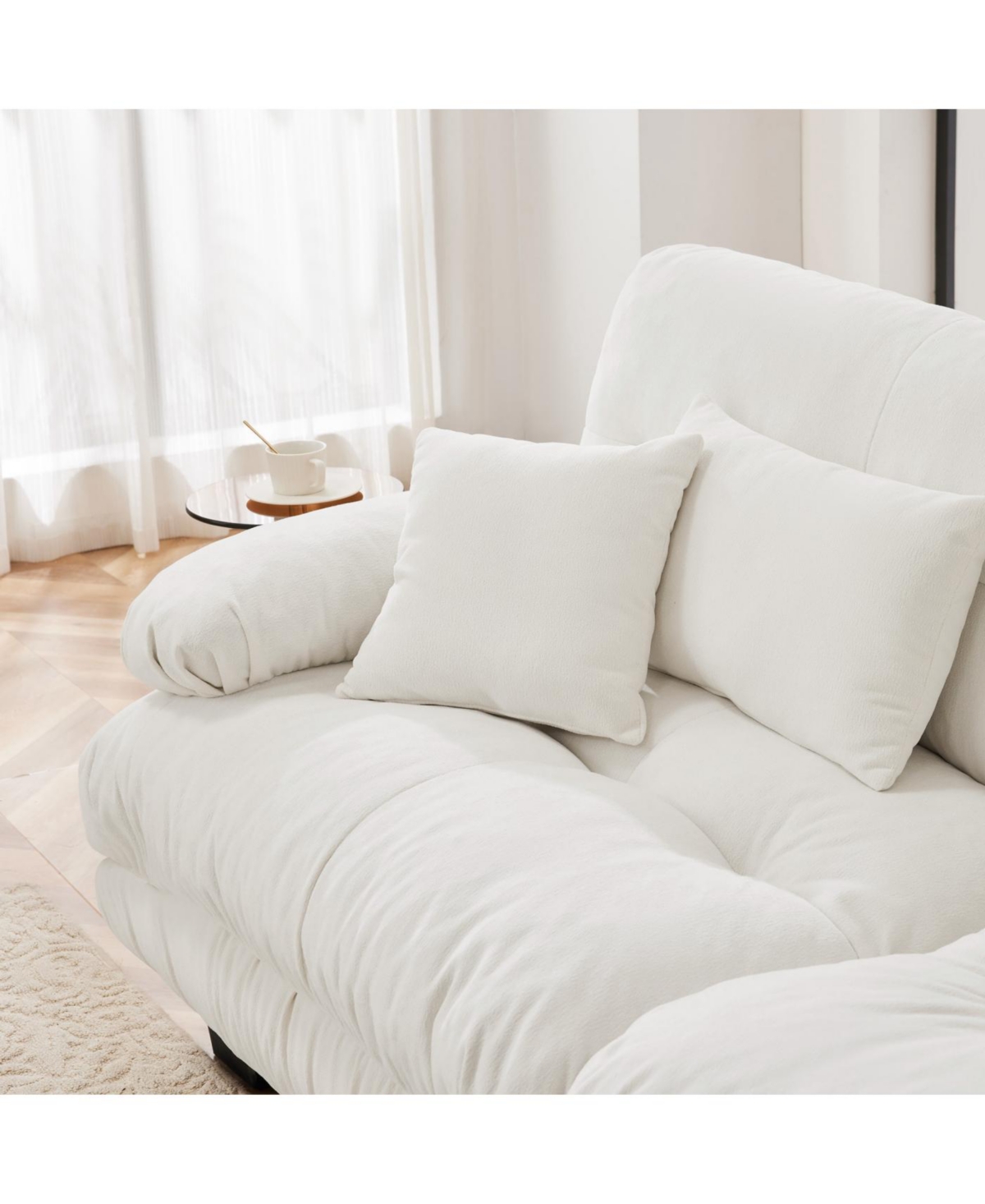 Streamdale Furniture Streamdale Free Combination Modular Sectional Sofa, 4-Seater Comfy Cloud Couch, Chenille