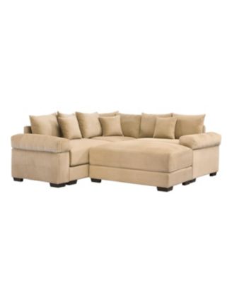 Oversized Cloud Modular Sectional Couch, Convertible, Deep Seat, Camel