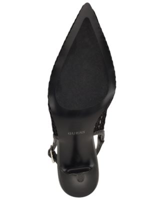 Women's Pandy Mesh Pointed Toe Slingback Stiletto Pumps