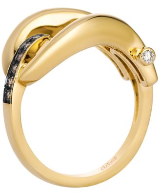 Chocolate Diamonds (0.18 ct. t.w.) & Nude Diamond (0.04 ct. t.w.) Ring in 14k Honey Gold