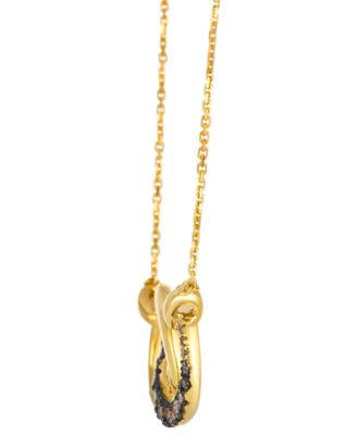 Chocolate Ombre Diamond Adjustable Necklace (0.55 ct. t.w.) in 14k Honey Gold