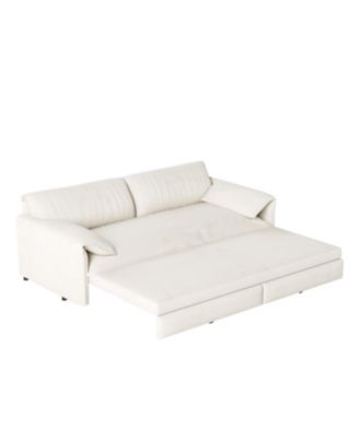 Streamdale 66" Queen Pull Out Sofa Bed with Storage, 3-in-1 Convertible Velvet Loveseat