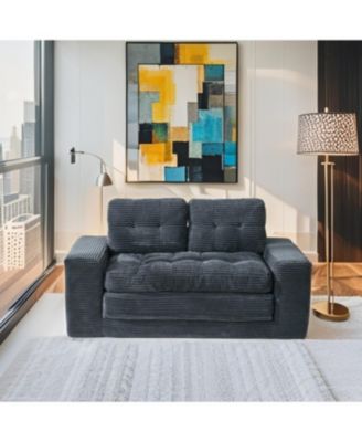 Loveseat Sofa Bed with Memory Foam, Steel Frame, No Assembly