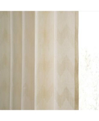 Sirius Striped Patterned Faux Linen Sheer Curtain