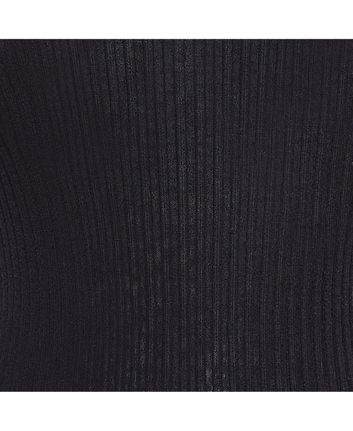 Pre-Owned Balmain Women's Black Rib Knit Button Detail Sweater