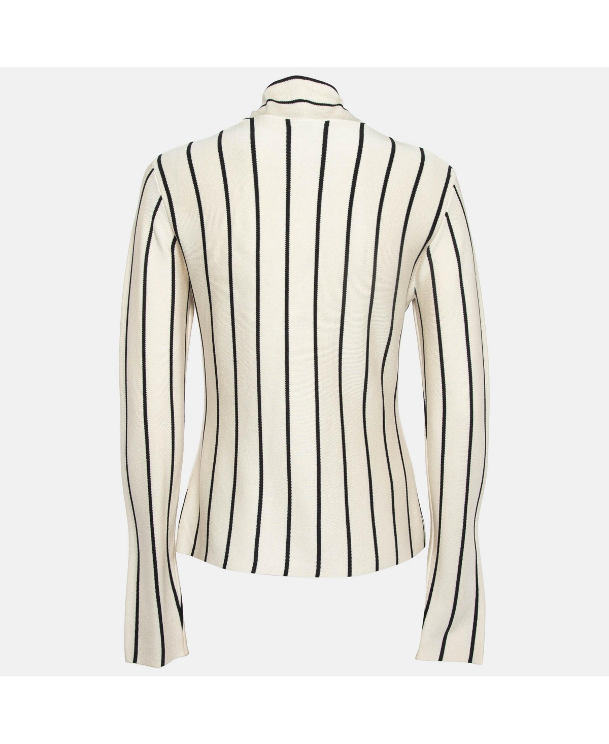 Pre-Owned Balenciaga Women's Cream Striped Silk Knit Cardigan