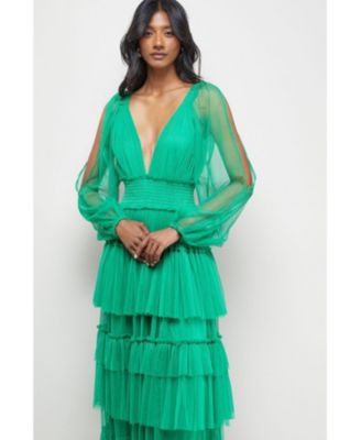 Women's Cinched Waist Maxi Dress