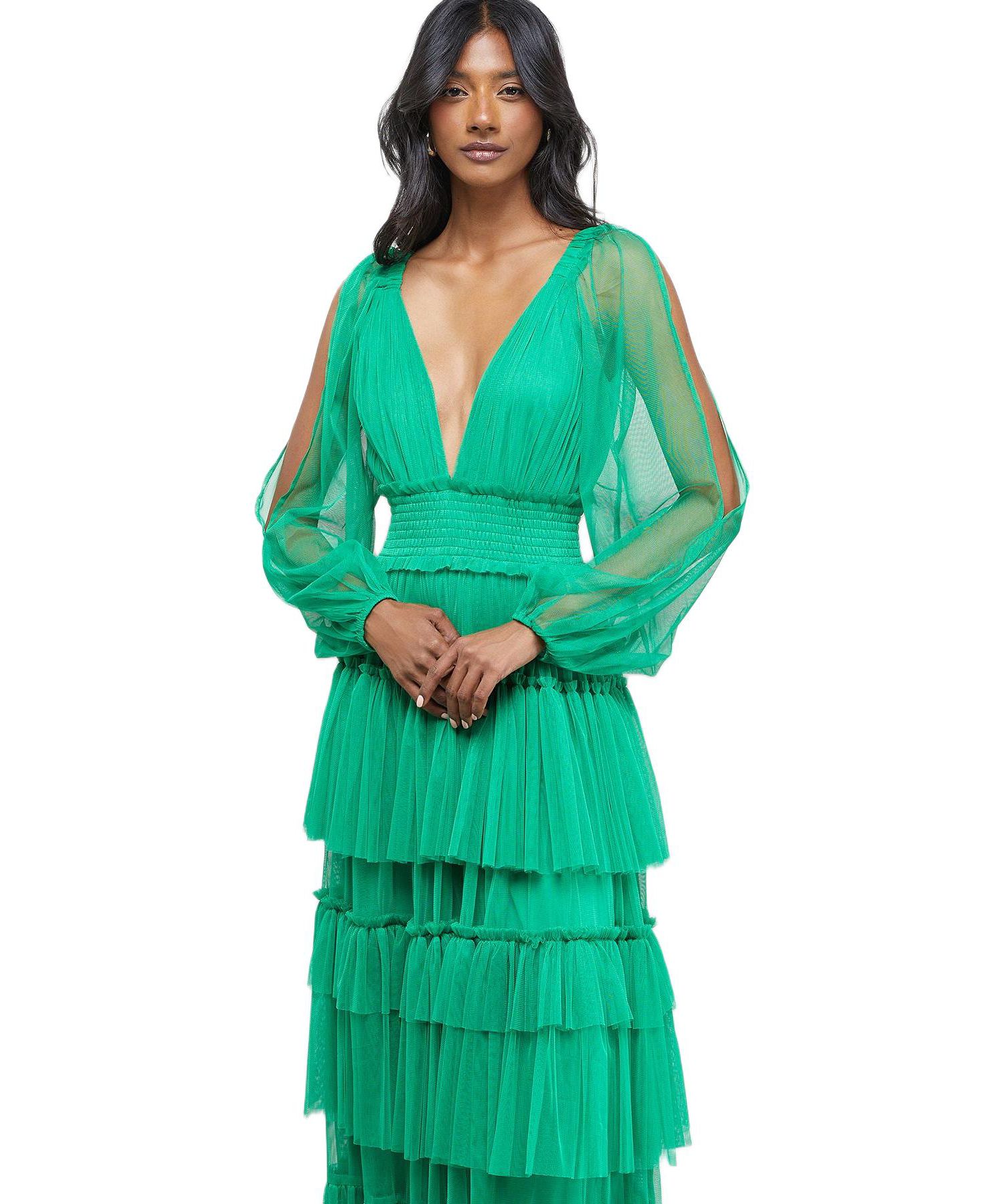 Women's Cinched Waist Maxi Dress