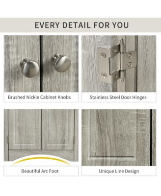 31.5"H Triangle Corner Cabinet, Adjustable Shelves, Kitchen/Home Freestanding Storage