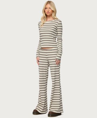Women's Avalie Striped Ribbed Pants