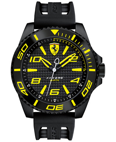 Scuderia Ferrari Men's XX Kers Black Silicone Strap Watch 50mm 830307
