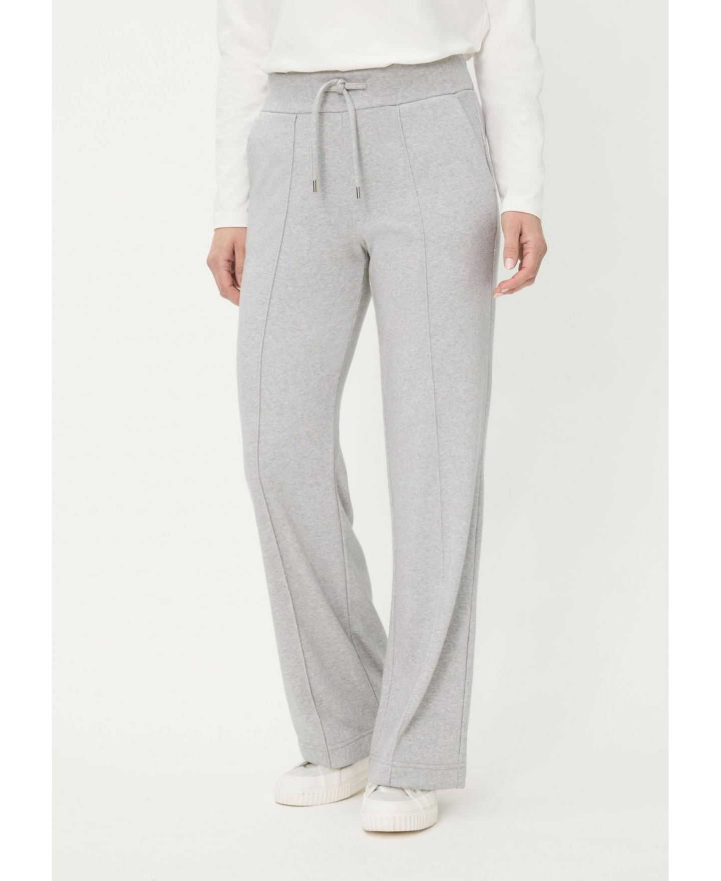 Женские брюки Olsen Anna Fit Jersey, цвет: Серый меланжевый — фото 1