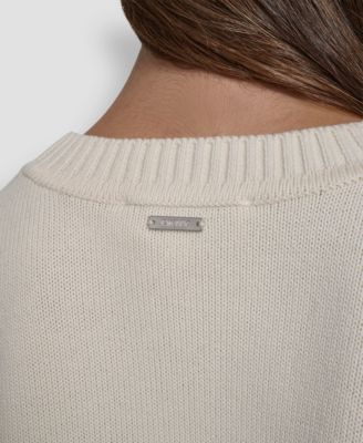 Women's Rhinestone Embellished Crewneck Sweater