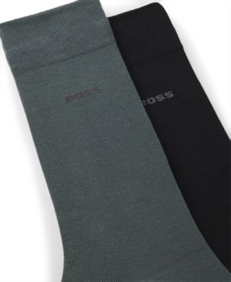 Men's Solid Crew Length Socks, 2-Pack