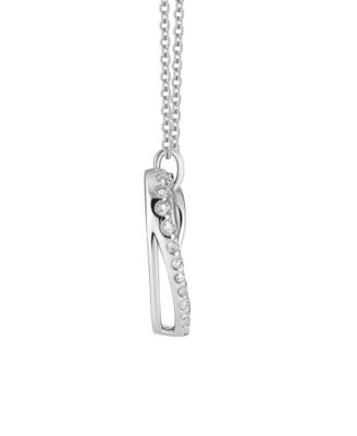 Diamond (1/3 ct. t.w.) Heart Pendant Necklace in 10k White Gold