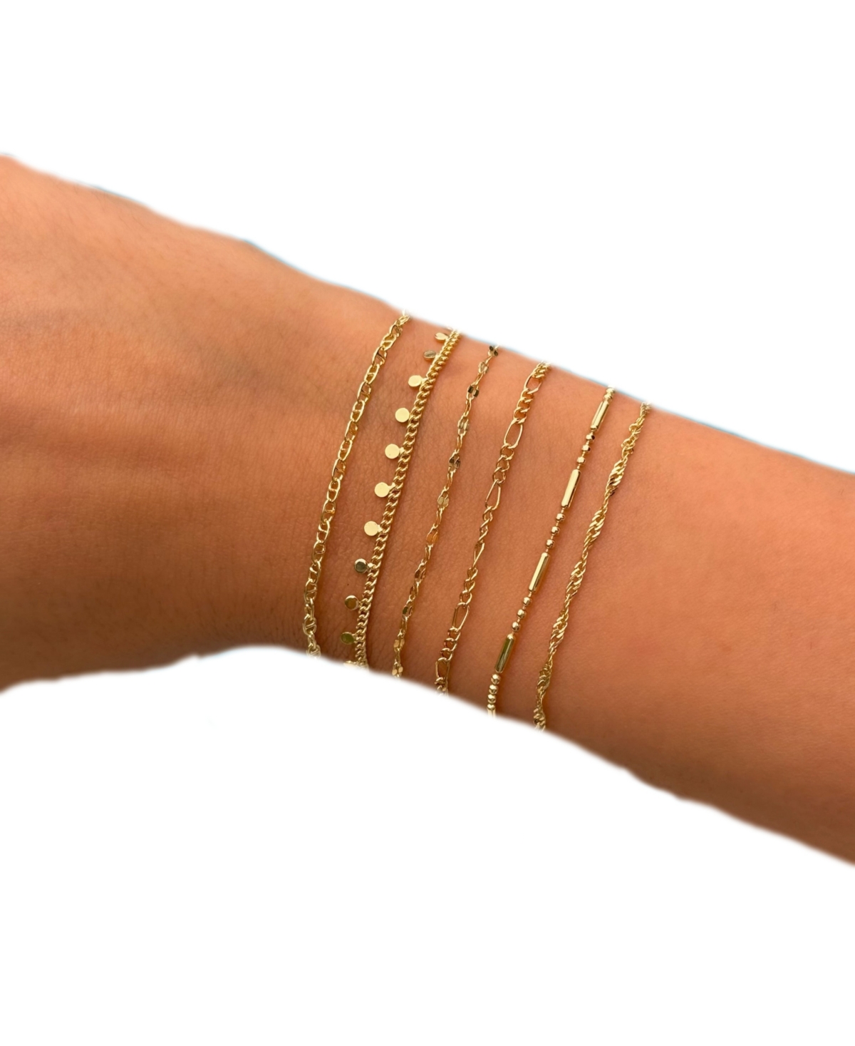 by Adina Eden Solid Bar X Ball Gold Plated Chain Bracelet