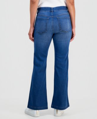 Petite Pull-On Shaping High-Rise Bootcut Jeans