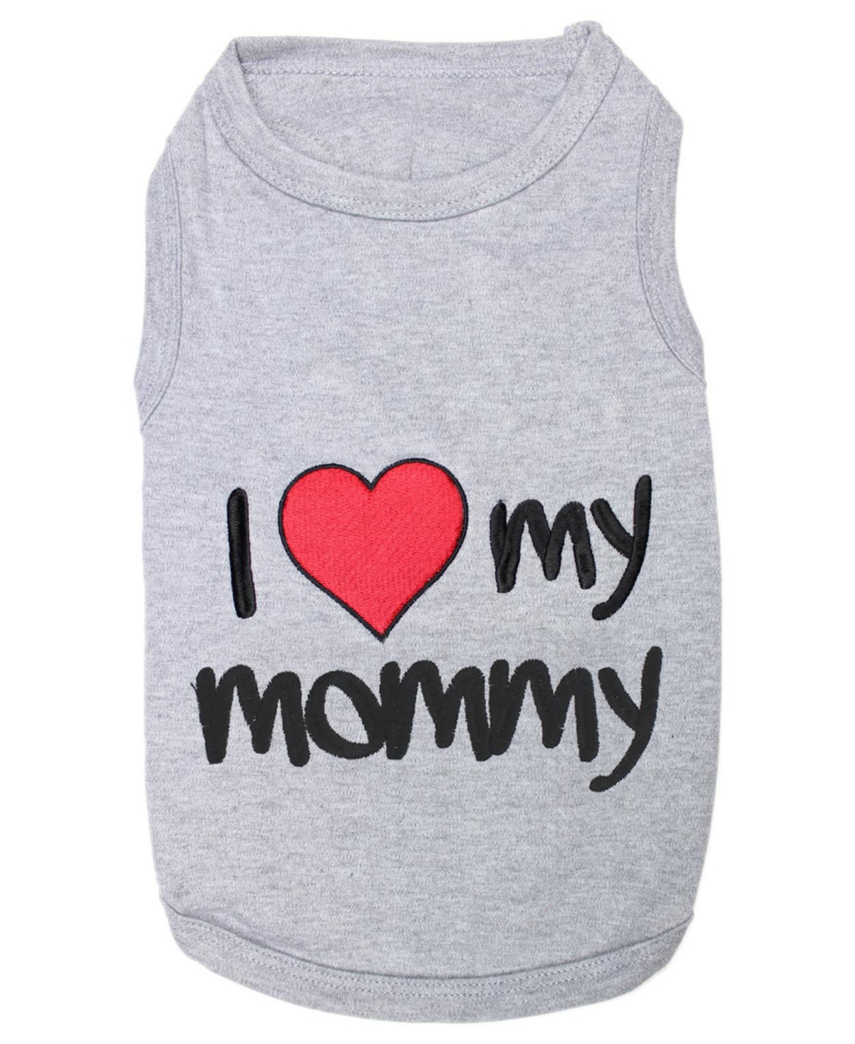 Parisian Pet I Love Mommy Dog T-shirt Gray