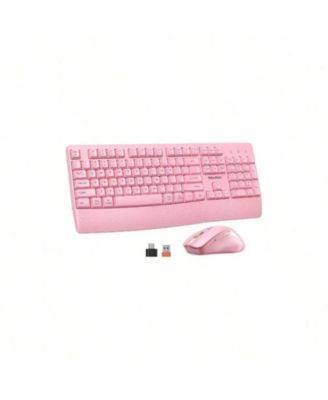 Full-size Keyboard w/ Wrist Rest, 3 DPI Mouse, 2.4G, PC/Laptop Compatible Wireless Keyboard & Mouse