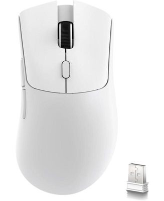 Wireless Mouse, Tri-Mode Connection (2.4G/Wired/BT5.2), 55g Lightweight, 18K DPI Optical Sensor, 20 Million Key Life, Ergonomic Design for PC/Laptop