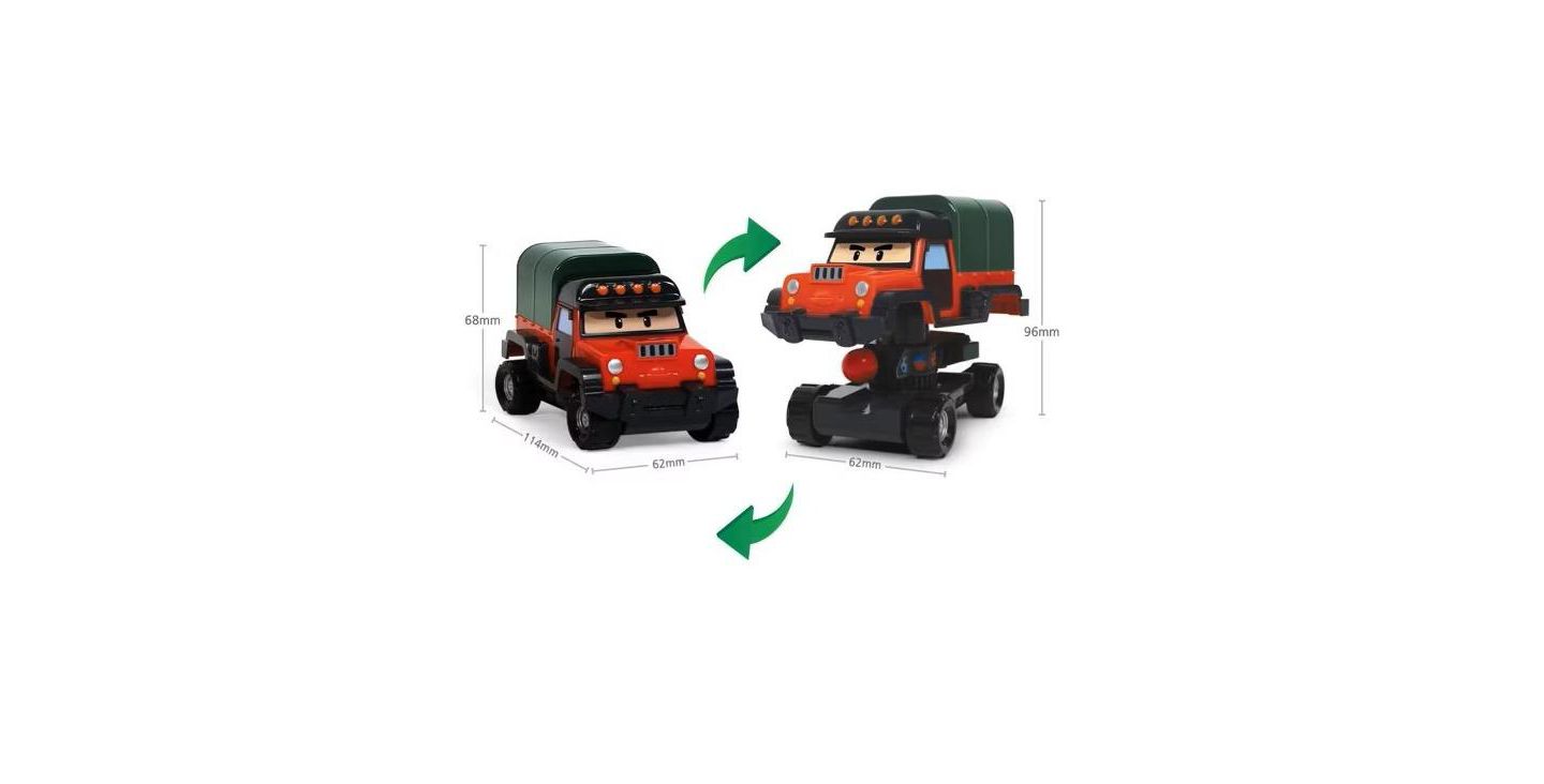 Детская фигурка Robocar Poli Poacher 4" Transforming Robot Action Figure, Ages 3+ — фото 3