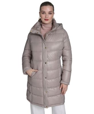 Women's Stand Collar Belted Puffer Coat
