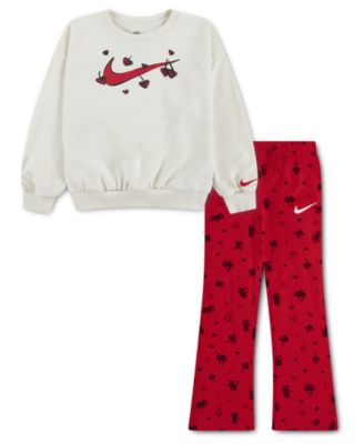 Girls' 4-6X Crewneck Top and Knit Leggings, 2-Piece Set