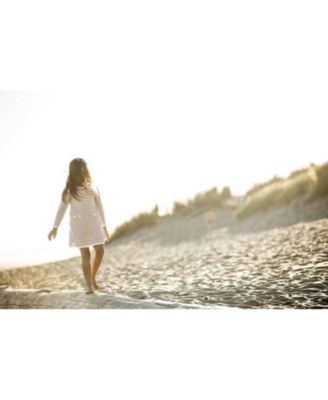 Big Girls Organic Long Sleeve Bow Detail Intarsia Sweater Dress