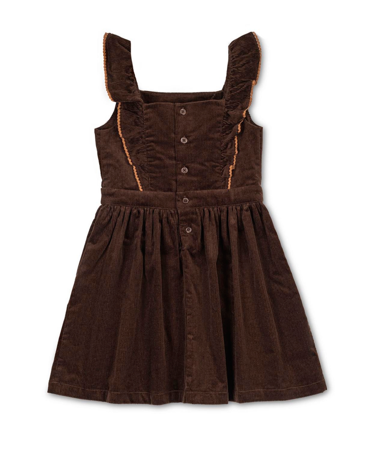 Hope & Henry Little and Big Girls' Organic Corduroy Ruffle Jumper