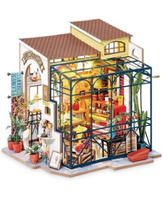 DIY Miniature Wooden Dollhouse Kit with Furniture Model Building Set
