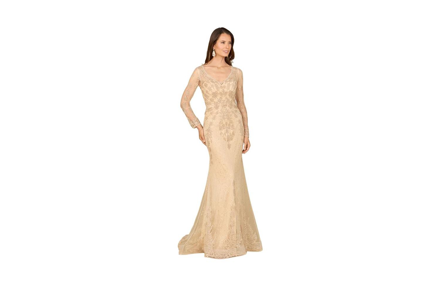 Women's Long Sleeve Lace Mermaid Gown