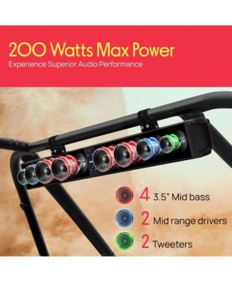 32'' Powered ATV/UTV Soundbar System with Bluetooth & LED Lights (PWPSB3203) - Black