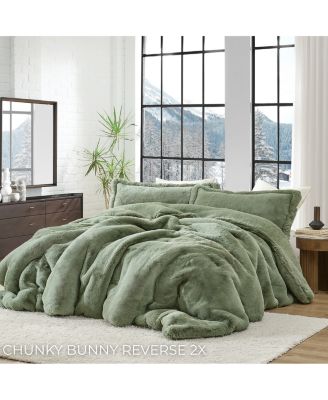 1,100 Bunnies Chunky Bunny Reverse 2-Pc. Oversized Comforter Set, Calming Sage, Twin XL