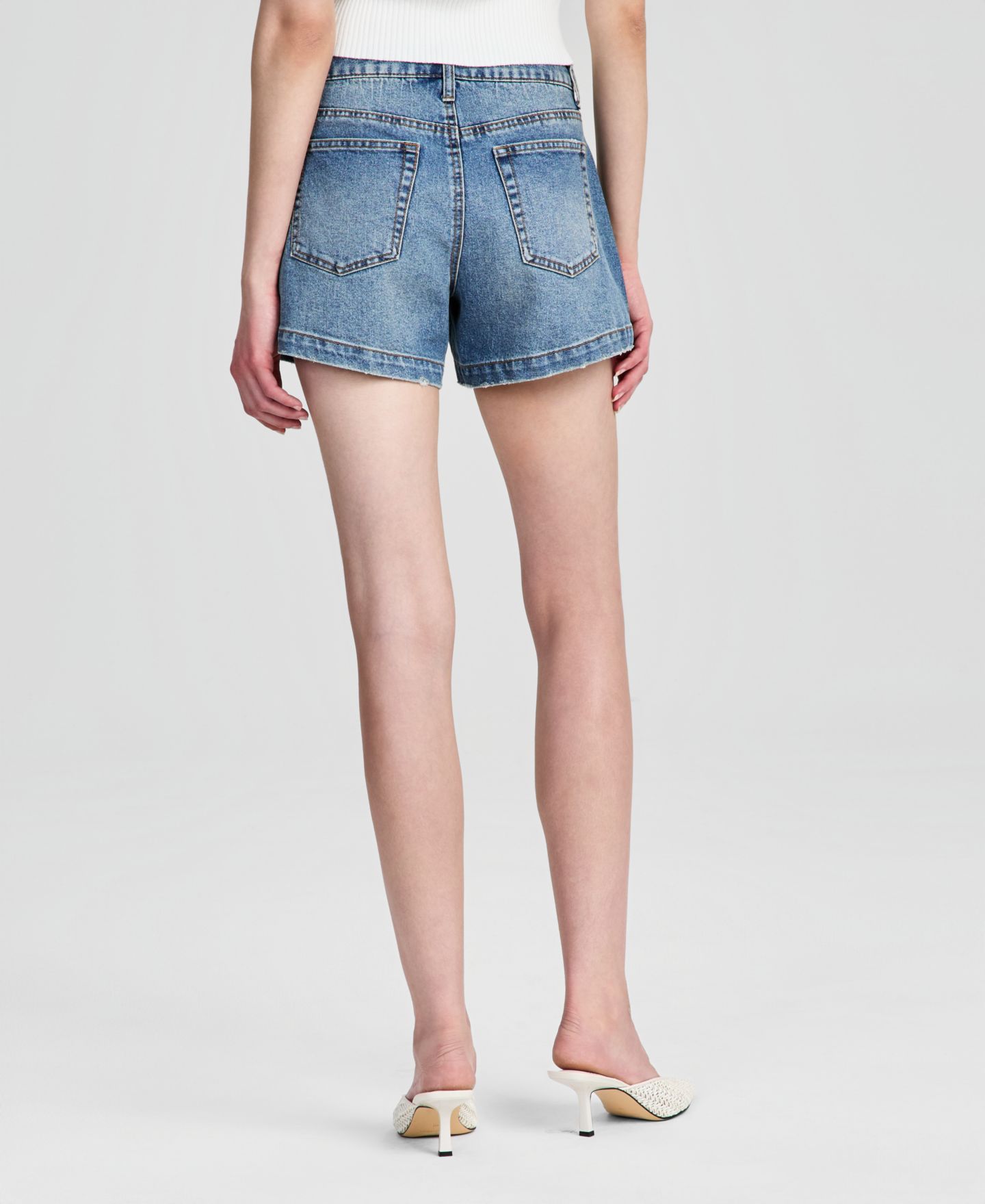 Женские шорты And Now This Faux-Pearl Embellished Jean, цвет: Розовый — фото 2