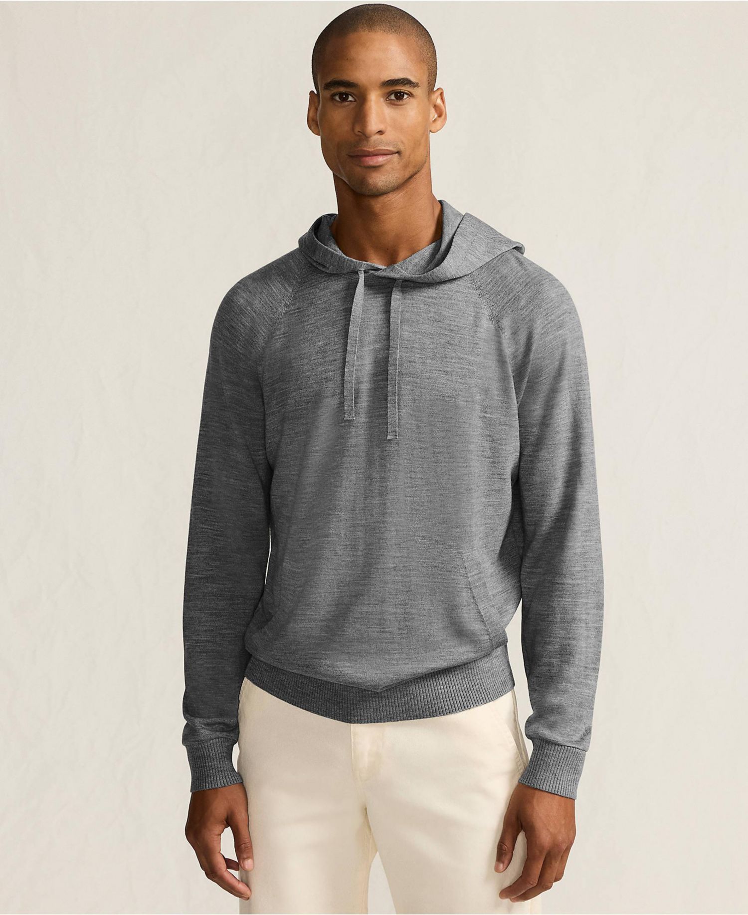 Men's Long Sleeve Washable Merino Pullover Hoodie