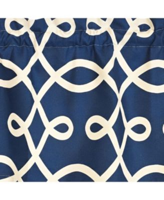 100% Cotton High Quality Oblique Tailored Window Valance with 1.5" Rod Pocket 50" W X 12" L Navy