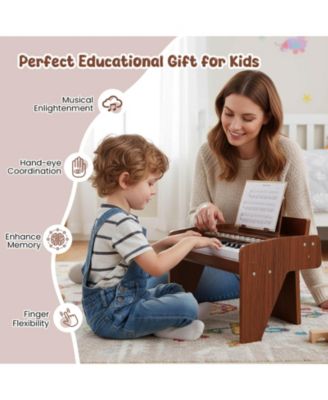 25 Keys Digital Piano with Music Stand,Teaching Mode,Lighted Keys, Adjustable Speed