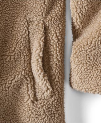 Women's Double Breasted High Pile Fleece Coat