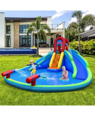 Inflatable Waterslide Bounce House with Upgraded Handrail without Blower