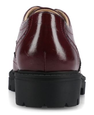 Women's Claudiya Lug Sole Lace Up Oxford Loafers