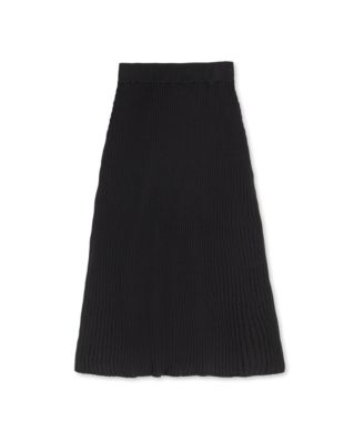 Women's Organic Rib Knit Sweater Midi Skirt