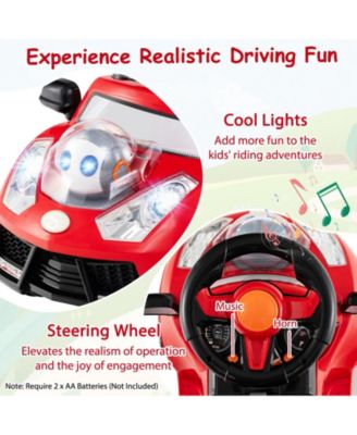 Baby 3-in-1 Sliding Walker w/ Adjustable Canopy Horn Music & Light