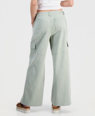 Juniors' Wide-Leg Cargo Pants