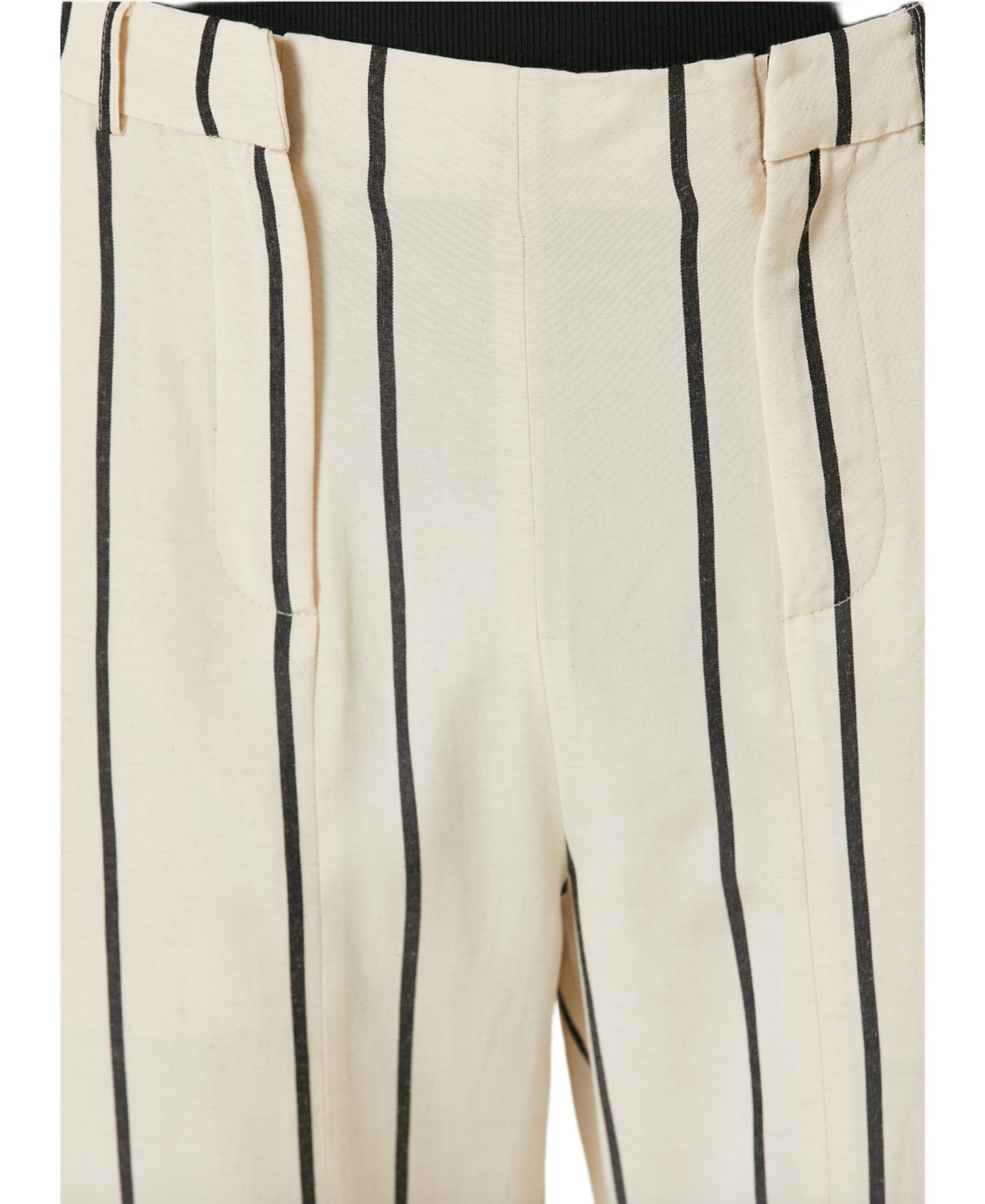 Женские брюки PCFG Striped Silk & Linen Blend Two-Zip, цвет: Бежевый — фото 3