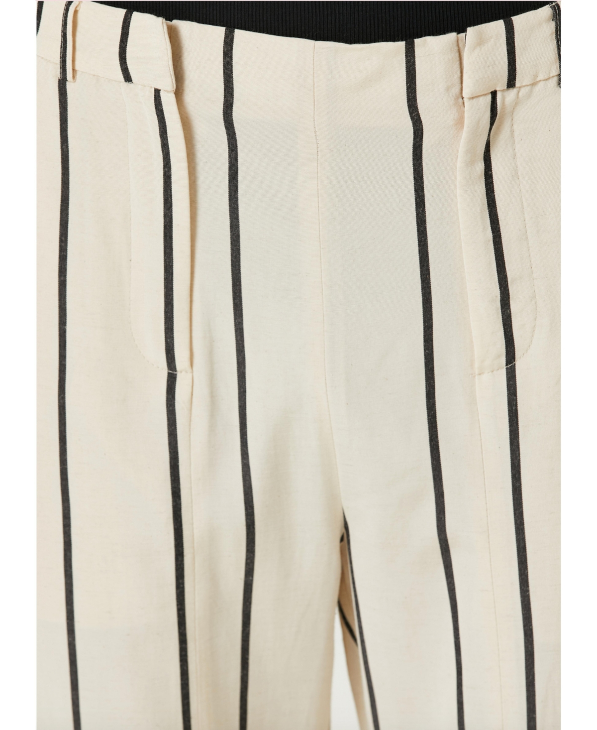 Pcfg Women's Men's Striped Silk & Linen Blend Two-Zip Pants